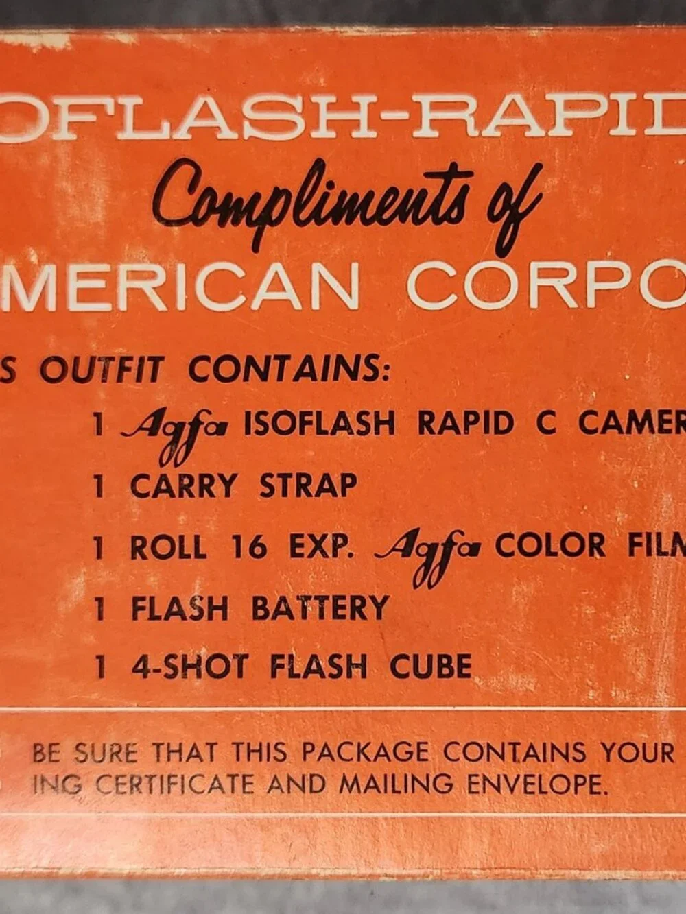 Vintage Agfa Rapid-C 35mm Camera with Original Packaging